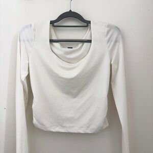 SHEIN Classic Cream Long Sleeve Top